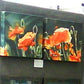 "Poppy Evening" Orange Poppy wall Art Print - A ltd. ed. s/n Giclee art print from a watercolor of poppies in the sun