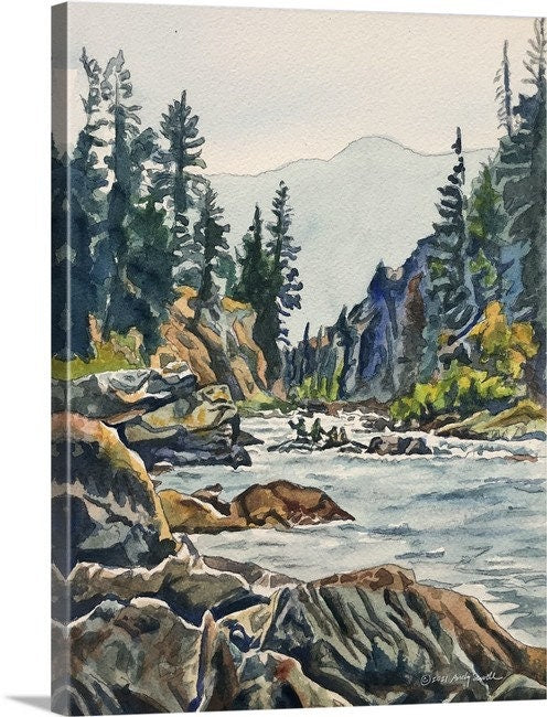 A "Middlefork Splashes" -  Giclée art print of  the Middlefork of the Salmon River