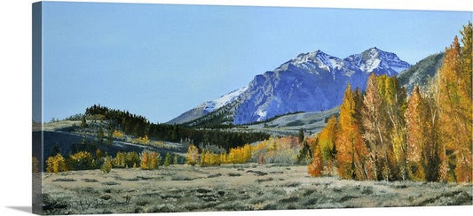 Boulder Gold Art Print - a 42"x19" limited edition s/n giclee art print  from an original oil of Idaho’s Boulder Mtns. - by Andy & Josh Sewell
