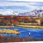 A "Late Season Silvercreek" - a Limited Edition watercolor art Print of Idaho's famed Silvercreek in the Fall, Flyfishing  wall art, .