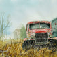 Antique Chevy Truck Art Print - a limited edition s/n canvas print ready to hang from original watercolor - by Andy Sewell