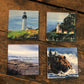 "Ocean waves" themed coaster sets of 4
