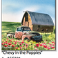 ASC221 “ Chevy in the poppies“ ceramic coaster