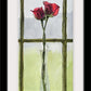 "Intimate Pair" - 11x30 a limited edition s/n giclee art print from an original watercolor of two red roses entwined in a vase.