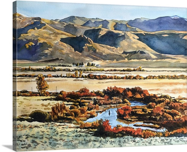 "Late September Silvercreek" 12"x16"- a signed edition watercolor art Print of Idaho's famed Silvercreek in the Fall