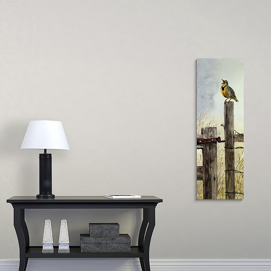 "Meadowlark Song" - an 8"x24" limited edition s/n giclee art print from an original watercolor