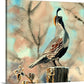 "Quail Morning Call"  A ltd. edition s/n Giclee watercolor print of California quail art - by Andy Sewell