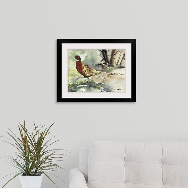 "Pheasant Strut" - A signed edition Giclee watercolor print of Ringneck Pheasant