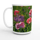 Fine Art Mug "Poppy Party" flower Mug, Gardeners Mug, Red Poppy Mug, Poppy Coffee Mug, Poppy Gifts For mom, Poppy birthday gift
