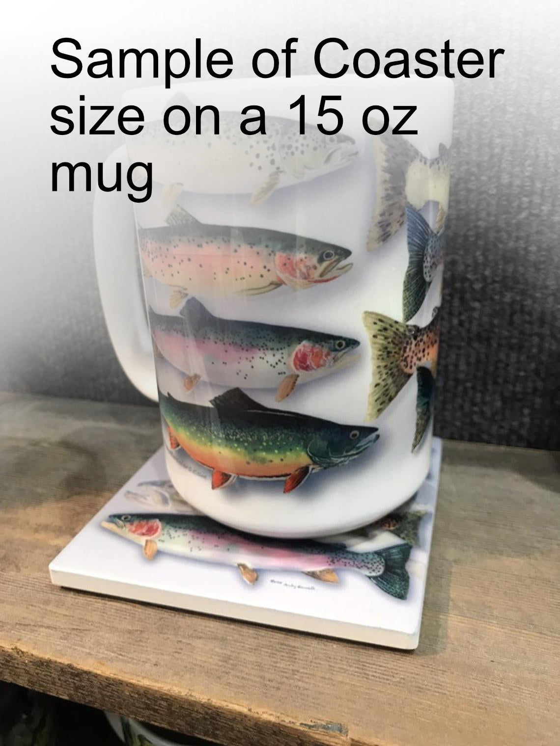 ASC020 "Casting Deep Waters" ceramic coaster
