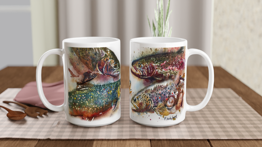 "Splashy Trout Grand Slam" 15oz Ceramic Mug